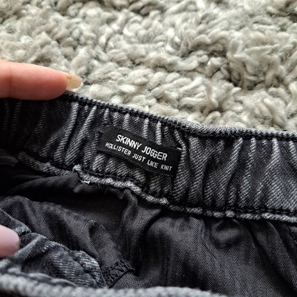 Hollister | Grey skinny jogger denim  acid wash woman's Jean - Picture 12 of 12